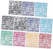 POPETPOP 10Sheets Adhesive Letter and Number Stickers Vinyl Decals for Mailbox Door and Scrapbooking Durable and Skin Friendly Random Colors for Custom Signs