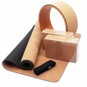 NNETM Non-Slip Cork Yoga Mat for Fitness & Pilates
