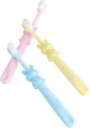 UTHCLO 3pcs Boys and Girls Toothbrush Set U-shape Soft Toothbrush for Toddlers