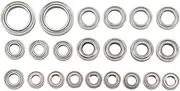 22 PCS RC Car Bearing Kit, Aluminum Alloy Professional Sealed Metal Ball Bearing for 1/18 Remote Control Car