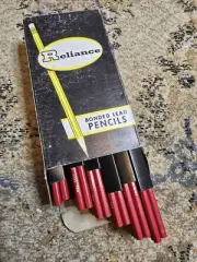 36 NEW IN BOX Vintage Reliance Excelsior Thin Colored Lead Pencils Red UNUSED