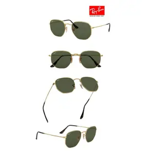 Ray Ban 雷朋 多邊形太陽眼鏡 RB3548N 001 54mm 金框G15經典墨綠色鏡片 帥氣 有型 男女適用