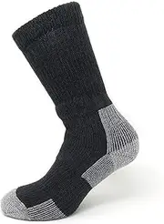 [ELBEC] Hiking Nature - Heavy Knee Socks Made of Merino Wool, Reinforced Sock on Toe and Heel, Winter Socks, Made in Dolomiti, black/grey, Large