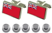 [Select Gifts] Shirt Dress Studs Red Ensign Militairy England Flag Cufflinks