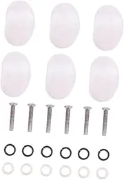 CATIEBYE Tuning Pegs White 6 Pack Guitar Knobs Machine Head Cap for Classical and Electric Guitars