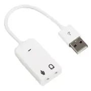External USB Audio Sound Card Adapter 7.1 Virtual Channel With Cable 3.5m.UU