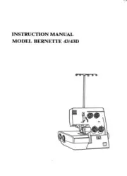 Bernina Bernette 43 43D Overlocker Serger Machine Owners Instruction Manual