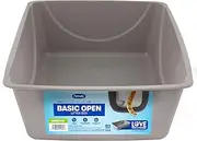 Petmate Open Cat Litter Box, Blue Mesa/Mouse Grey,M (Pack of 1), Made in USA