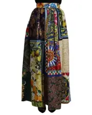 Dolce & Gabbana MultiPattern Maxi Skirt Patchwork Style Women Multicolor