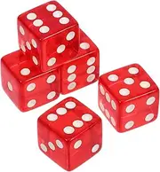 Kisangel 5pcs Sided Game Dices with Rounded Corners Lightweight Dice Props for Parties Family Gatherings and Board Games