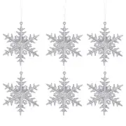 4/6Pcs Christmas Snowflake Hanging Decor Xmas Ornaments Christmas Tree Hanging Decorations