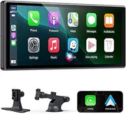 [Wonsidary] 10.26" Carplay Screen for Wireless/Wired A-pple CarPlay,Android Auto and Mirror Link,IPS Car Play Touch Screen Car Stereo with Light Sensitive,Bluetooth Audio,Siri/G00gle Assistant