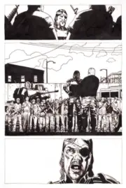 Walking Dead #43 pg 21 Original Comic Art Adlard Governor & Tank Half Splash