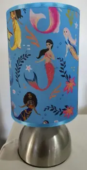 little Mermaid bedside touch Lamp Fabric shade And Bulb Set