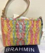 Brahmin Lorelei Red Saltwater Taffy Melbourne w/ & Brahmin Recycle Shopping Bag