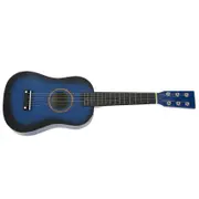 Mini 23 Inch Basswood 12 Frets 6 String Acoustic Guitar with Pick and Strings for Kids / Beginners blue