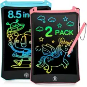 LCD Writing Tablet, 2 Pack Toddler Kids Toys, 8.5 Inch Coloring Books Drawing Pa