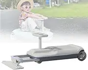 Electric Wiggle Car Ride Can Mop The Floor,Children's Twist Car Simulator Throttle Pedal Large Storage Space Anti-Rollover,Kids Electric Scooter,Grey