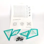 Sew/Fit Tempting Template Kaleidoscope 4pc Set - Quilting Stencil Guide
