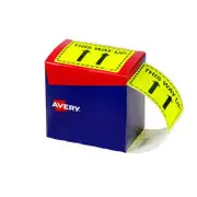 Avery This Way Up Fluro Yellow Labels Roll of 750