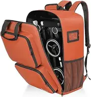 AKOZLIN Foldable Stroller Travel Bag Backpack - 14.2"x8.7"x20.5" Compatible with GB Pockit+ & Air - Orange