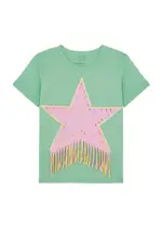 Stella Mccartney Kids Star-print Fringed Cotton T-shirt - Green - 10YR (10 Years) 10YR (10 years)