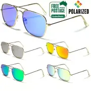 Air Force Polarised Sunglasses - Square Mirror Lens -Men's / Women's - Polarized