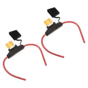2 Pcs Inline Fuse Holder DC 32V 8 AWG Waterproof Blade Fuse Holder with 40A Fuse