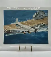 Vintage NOS Douglas AD Print Hard Card Stock - “Skyraider” -Ready To Be Framed!