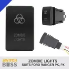 ZOMBIE LIGHTS BLUE LED Push Switch Suit FORD RANGER PK PX Dash 2009-2015 12v