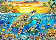 Chalzidar Jigsaw Puzzles for Adults 1000 Pieces, Interlock Perfectly Letter on Back No Dust, Home Decor Birthday Gift Toy for Men Women Elders Seniors, 1:1 Poster - Turtle Adventure