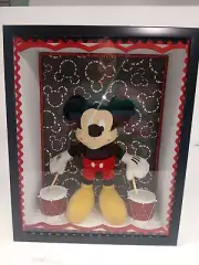 Disney Mickey Mouse Shadow box Drummer Handcrafted Decoration Signed CB #06