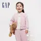 Gap 女幼童裝 Logo小熊印花立領棒球外套-粉紅色(890468)