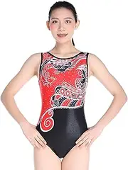 [Zagitova] Gymnastics Leotards For Women Ballet Leotard Sparkle Sleeveless Athletic Gymnastics Costumes Bodysuits Dance Wear