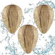 3 Pack Wasp Nest Decoy Waterproof Hanging Wasp Deterrent for Hornets Yellow Jackets (Brown)