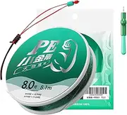 Fishing String | 8 Strands Super Strong PE Fishing Lines | Never Fade Casting String No Stretch Fish Gear for Freshwater, Saltwater & Professional