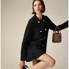 J. Crew Warwick Sweater Blazer Knit Gold Buttons Black Classic Relaxed XXS NWT