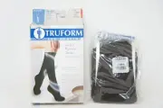 Truform 1975, Ladies Pattern Socks, MMHG of Compression 15-20, Brown XL