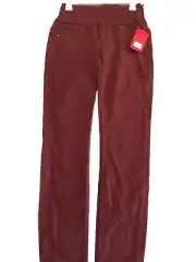 NWT Spanx Denim Leggings Pants Jeggings 2066 Burgundy Slimming $98 Side Zip PM