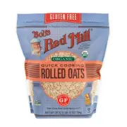 Organic Quick Cooking Rolled Oats Grain Free 28 Oz(Case Of 4) By Bobs Red Mill