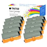 10PK TN750 Toner Cartridge For Brother TTN750 HL-5470DWT 5440D MFC-8910DW 8950DW
