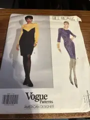 Vogue American Designer Pattern 2809 Bill blass. Misses Dress 14-16-18