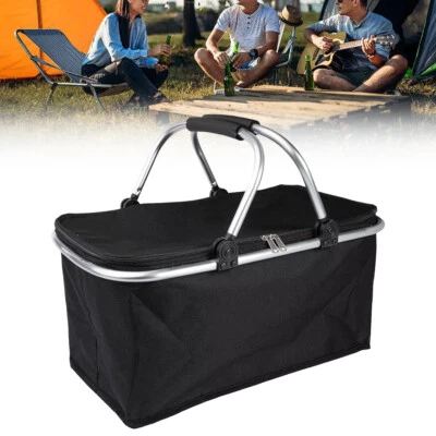 Portable Picnic Bag Collapsible Picnic Basket Foldable Insulated Picnic Basket