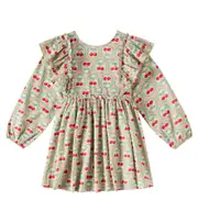 [Konges Slojd] Konges Sløjd Evia bow-detail printed cotton dress Y 4 multicoloured