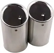 Stainless Steel Tail Throat Car Exhaust Muffler Tube Exhaust Pipe Deafener Compatible For BMW X1 F48 2016 2017 2018 2019 Accessories 2pcs(Style 6)
