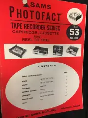 TR-53 SAMS TAPE RECORDER PHOTOFACT ALLIED BENJAMIN GE LAFAYETTE NOS