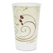 RW16-J8000 Symphony Design Wax Coated Paper Cold Cup, 16 Oz Size (20 Packs of 50