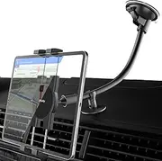 Car/Truck Windshield Tablet Mount Holder for 4.7-13" Phone & iPad - Gooseneck Long Arm Dashboard Tablet Holder with Anti-Shake Suction Cup for iPad Pro/Air/Mini, Galaxy Tab, iPhone, Tablets