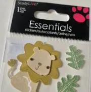 Sandylion Essentials Baby Jungle Animals Stickers Lion Monkey Giraffe