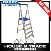 Bailey Platform Ladder 1.5m 5 Step Aluminium Stepladder P150 FS14068